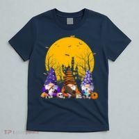 Three Gnomes Happy Halloween Fall Candy Corn Pumpkin T-Shirt thumb 5