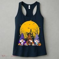 Three Gnomes Happy Halloween Fall Candy Corn Pumpkin Women's Tank Top thumb 3