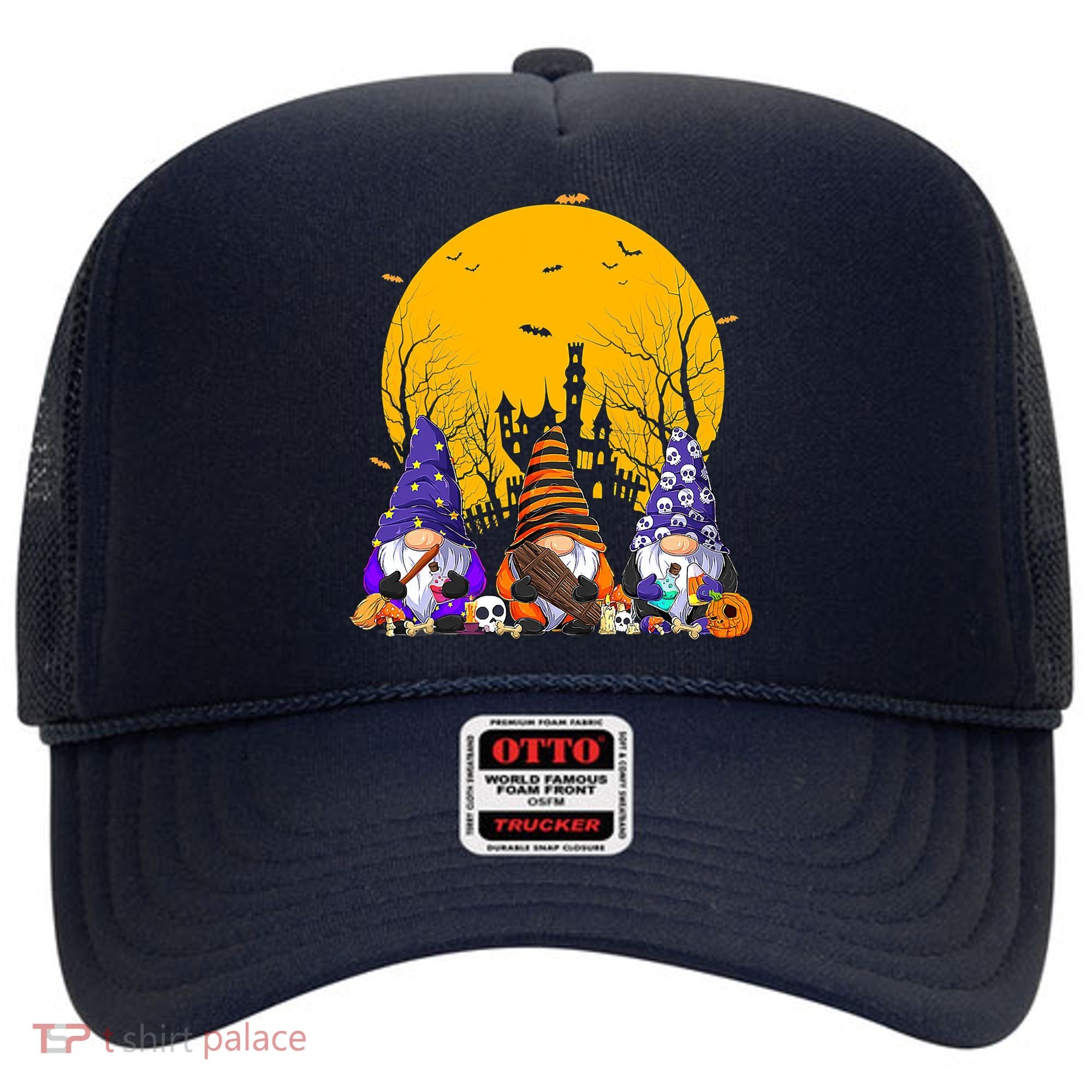 Three Gnomes Happy Halloween Fall Candy Corn Pumpkin Hat