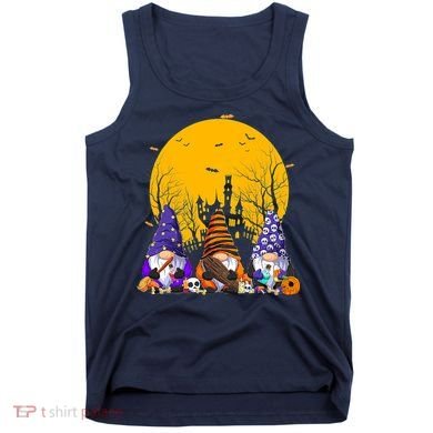 Three Gnomes Happy Halloween Fall Candy Corn Pumpkin Tank Top