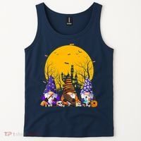 Three Gnomes Happy Halloween Fall Candy Corn Pumpkin Tank Top thumb 2