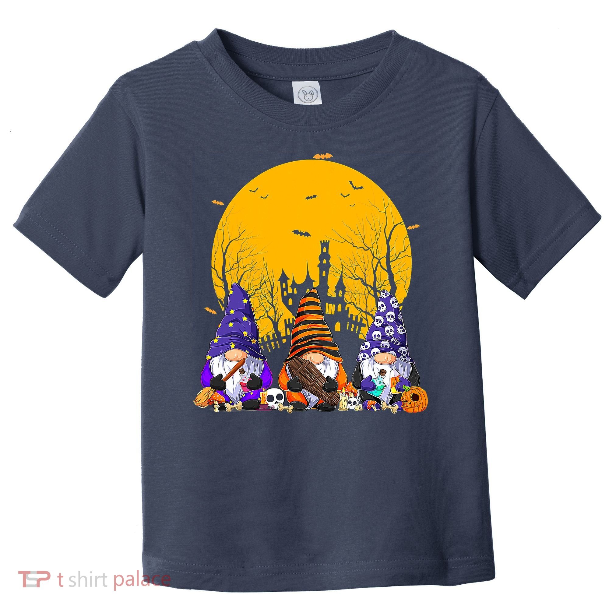 Three Gnomes Happy Halloween Fall Candy Corn Pumpkin Toddler T-Shirt