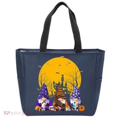 Three Gnomes Happy Halloween Fall Candy Corn Pumpkin Tote Bag