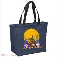 Three Gnomes Happy Halloween Fall Candy Corn Pumpkin Tote Bag thumb 2