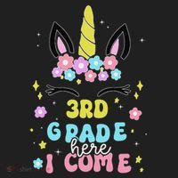 Third Grade Here I Come Unicorn Back To School Women's Sweatshirt thumb 2