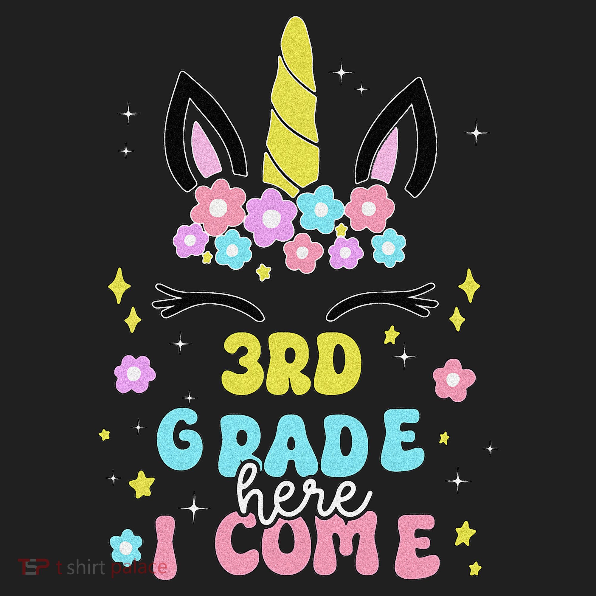 Third Grade Here I Come Unicorn Back To School Women's Sweatshirt