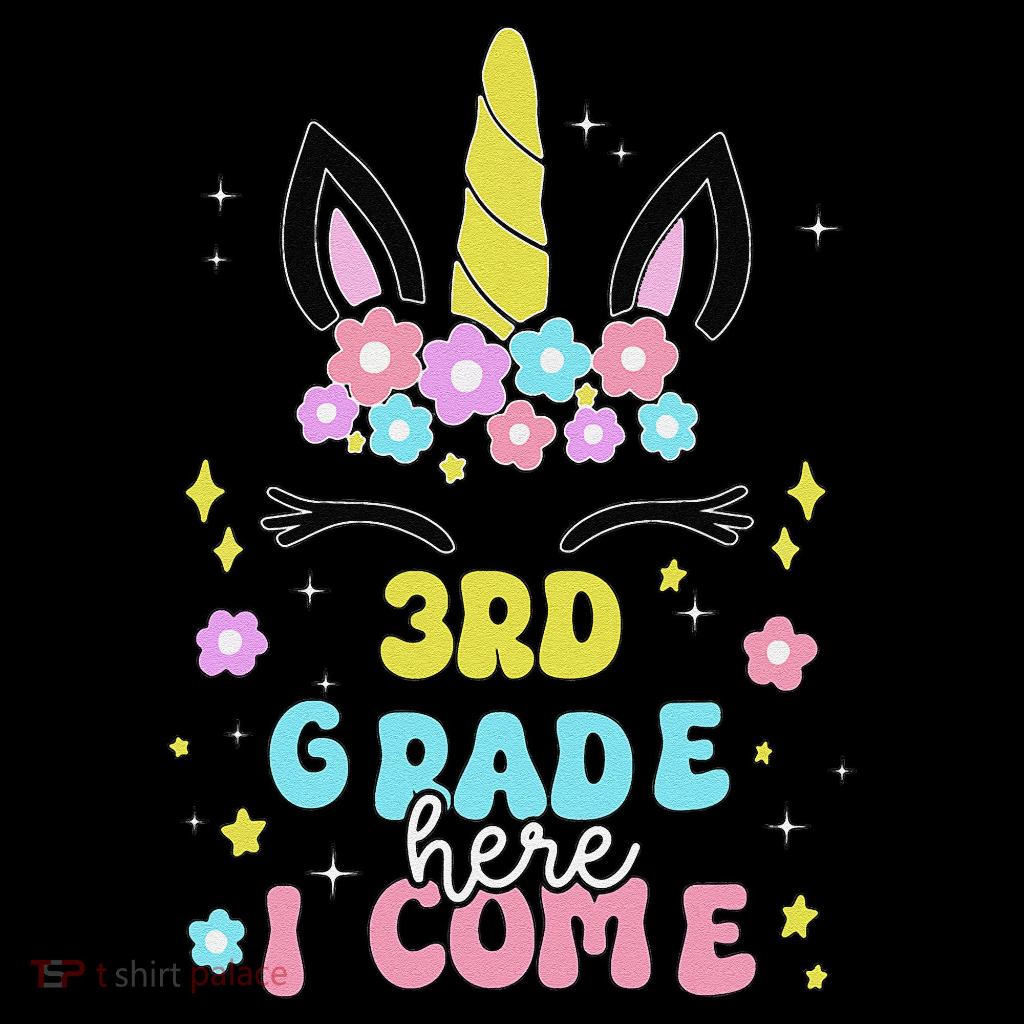 Third Grade Here I Come Unicorn Back To School Backpack