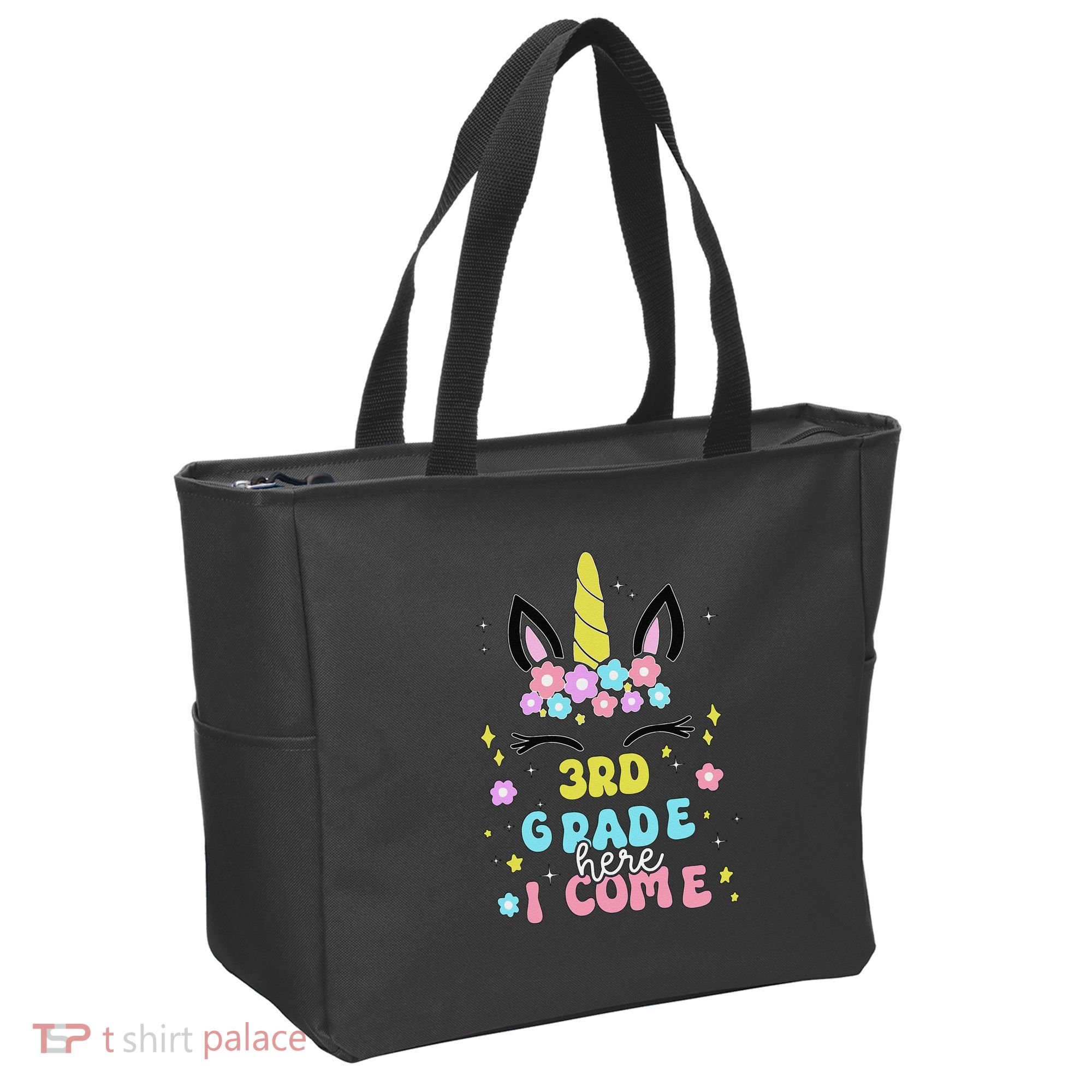 Third Grade Here I Come Unicorn Back To School Tote Bag