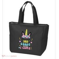 Third Grade Here I Come Unicorn Back To School Tote Bag thumb 3