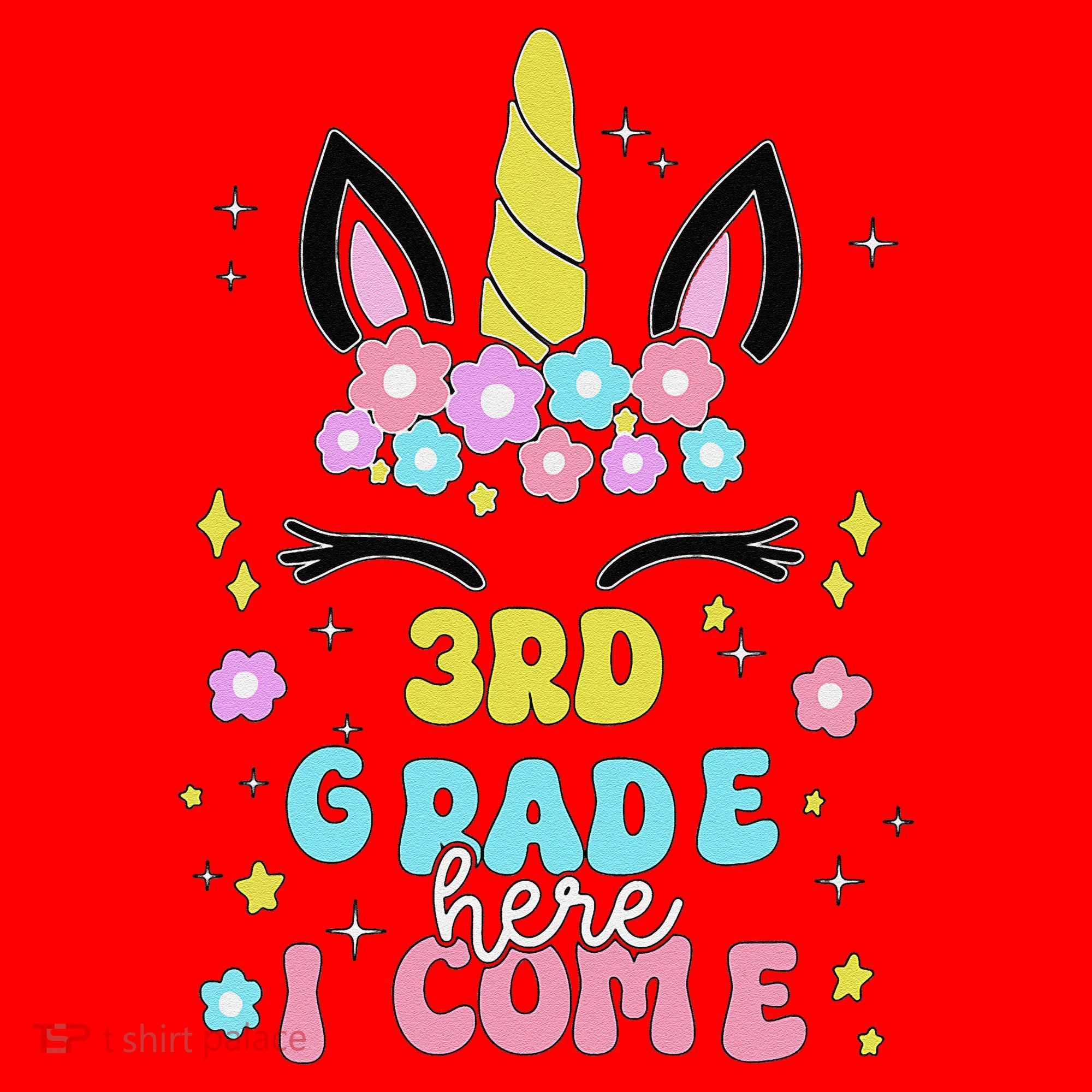 Third Grade Here I Come Unicorn Back To School Santa Hat