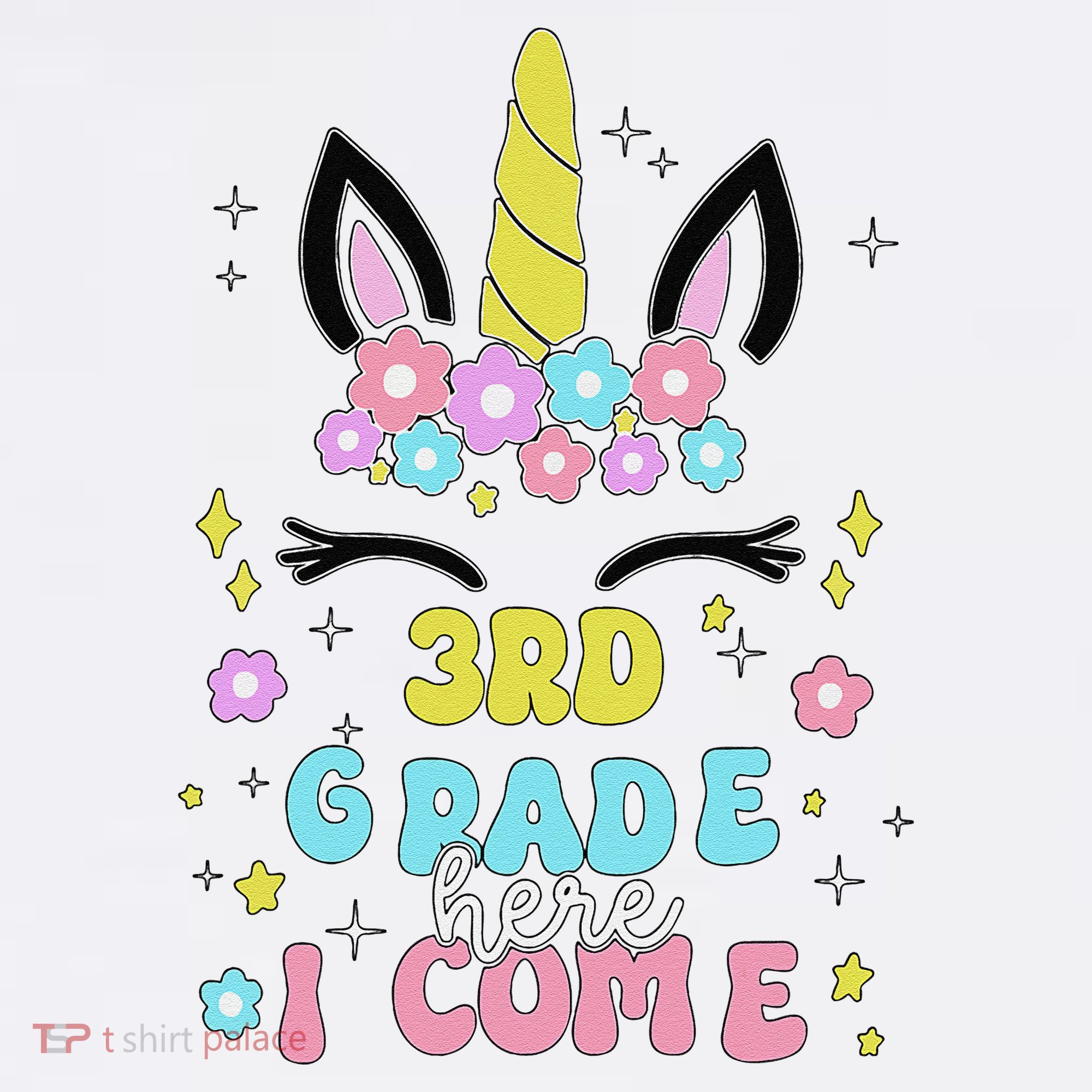 Third Grade Here I Come Unicorn Back To School Doggie Tank