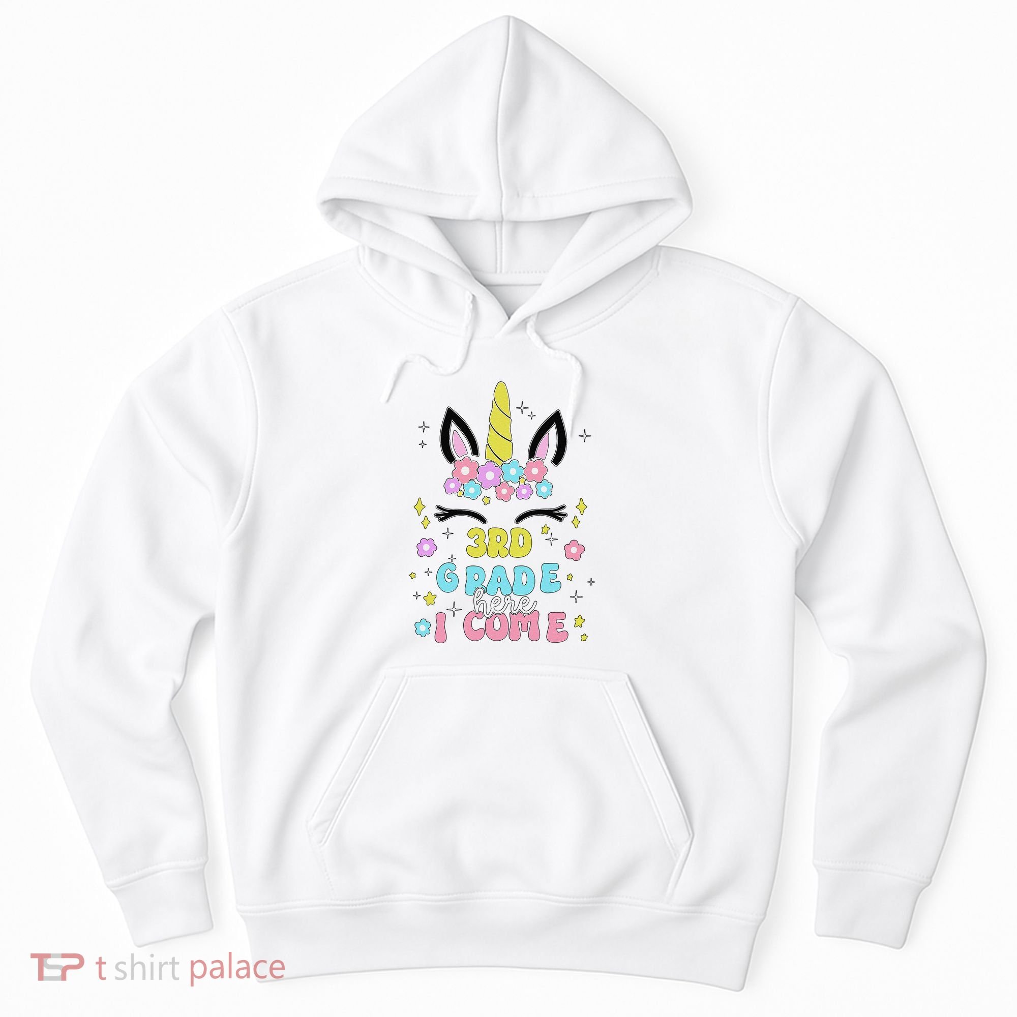 Third Grade Here I Come Unicorn Back To School Hoodie
