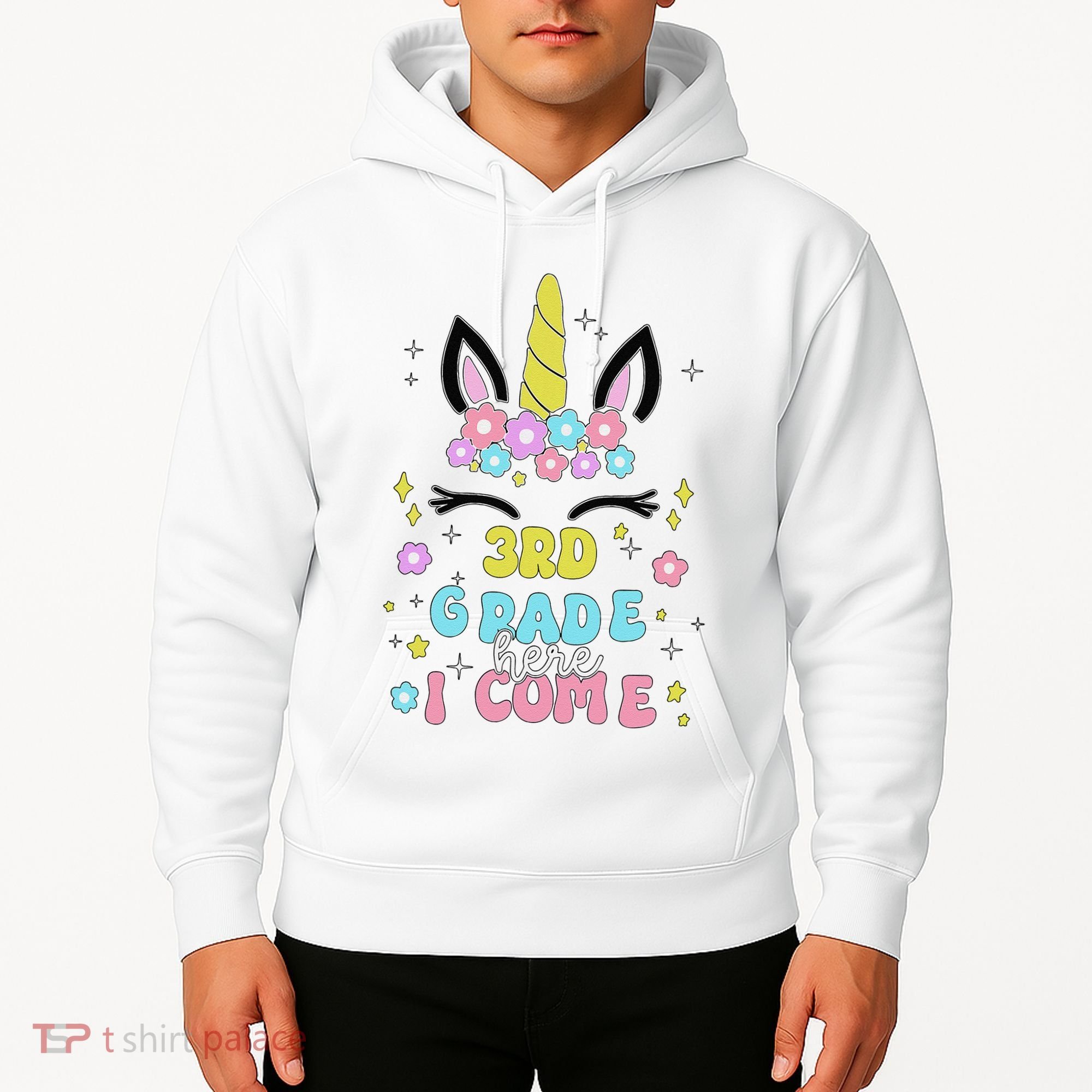 Third Grade Here I Come Unicorn Back To School Hoodie