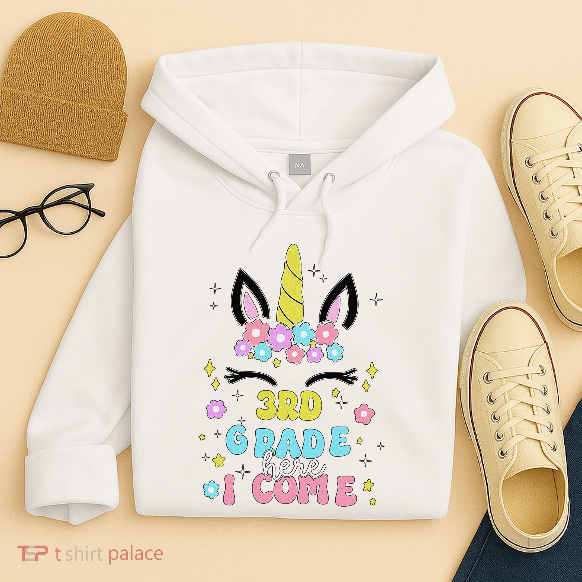 Third Grade Here I Come Unicorn Back To School Hoodie