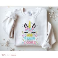 Third Grade Here I Come Unicorn Back To School Sweatshirt thumb 2