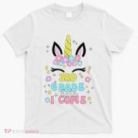 Third Grade Here I Come Unicorn Back To School T-Shirt thumb 0