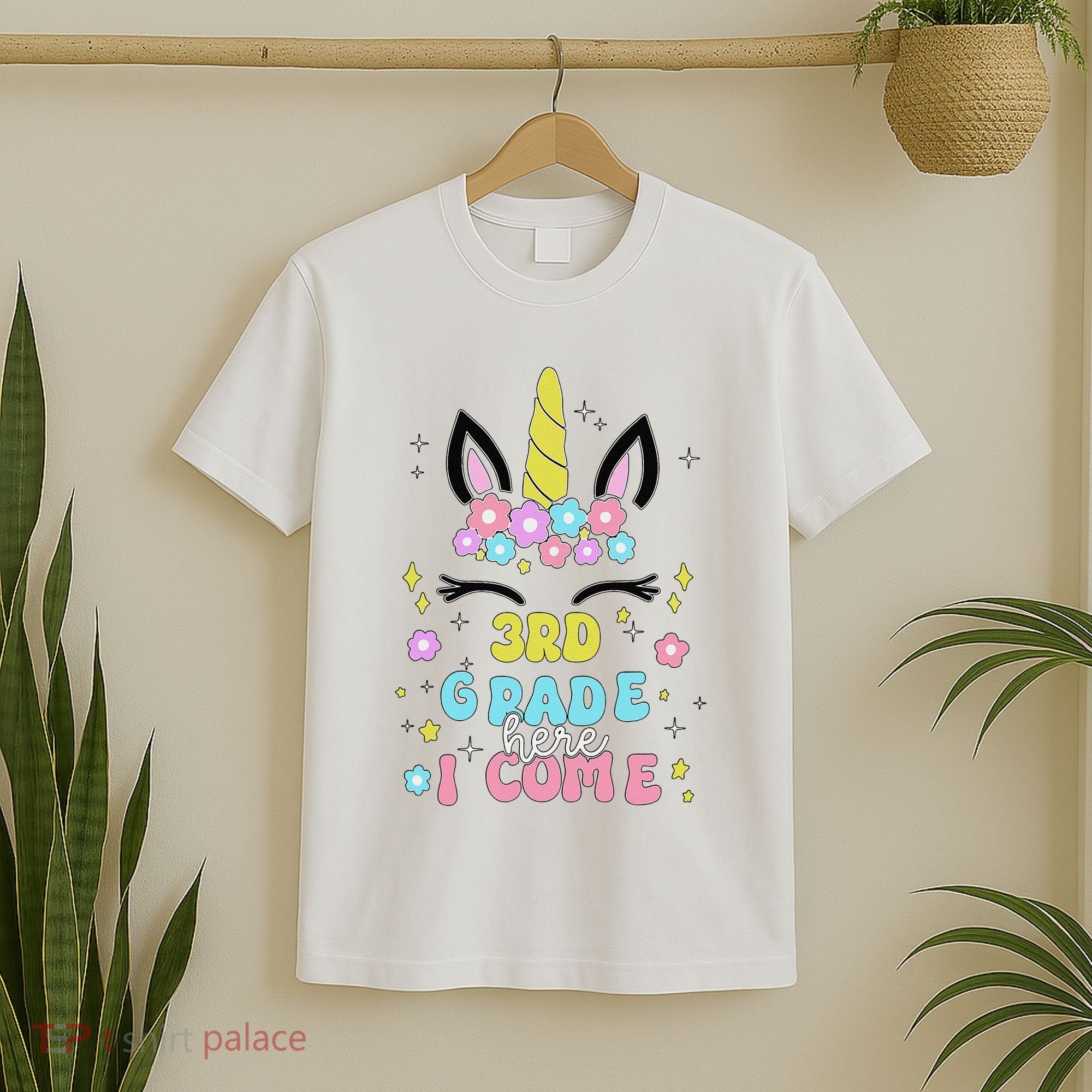 Third Grade Here I Come Unicorn Back To School T-Shirt