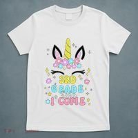 Third Grade Here I Come Unicorn Back To School T-Shirt thumb 5