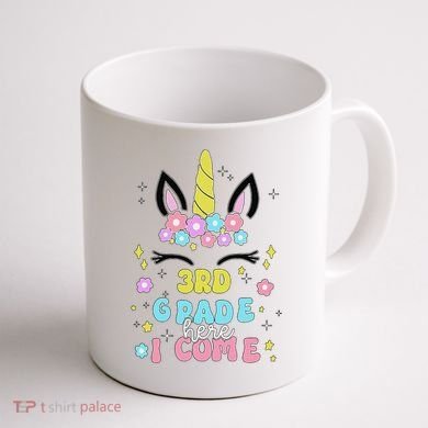 Third Grade Here I Come Unicorn Back To School Coffee Mug back