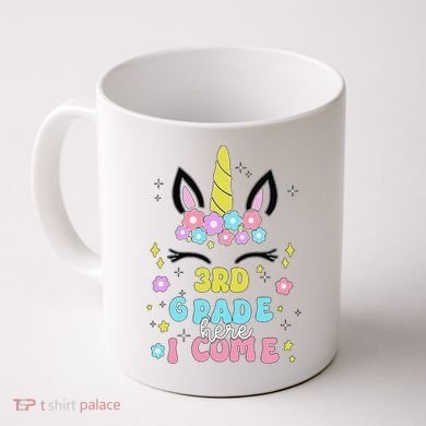 Third Grade Here I Come Unicorn Back To School Coffee Mug
