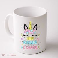 Third Grade Here I Come Unicorn Back To School Coffee Mug thumb 0