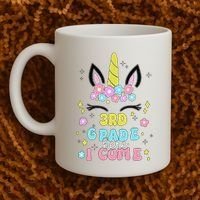 Third Grade Here I Come Unicorn Back To School Coffee Mug thumb 2