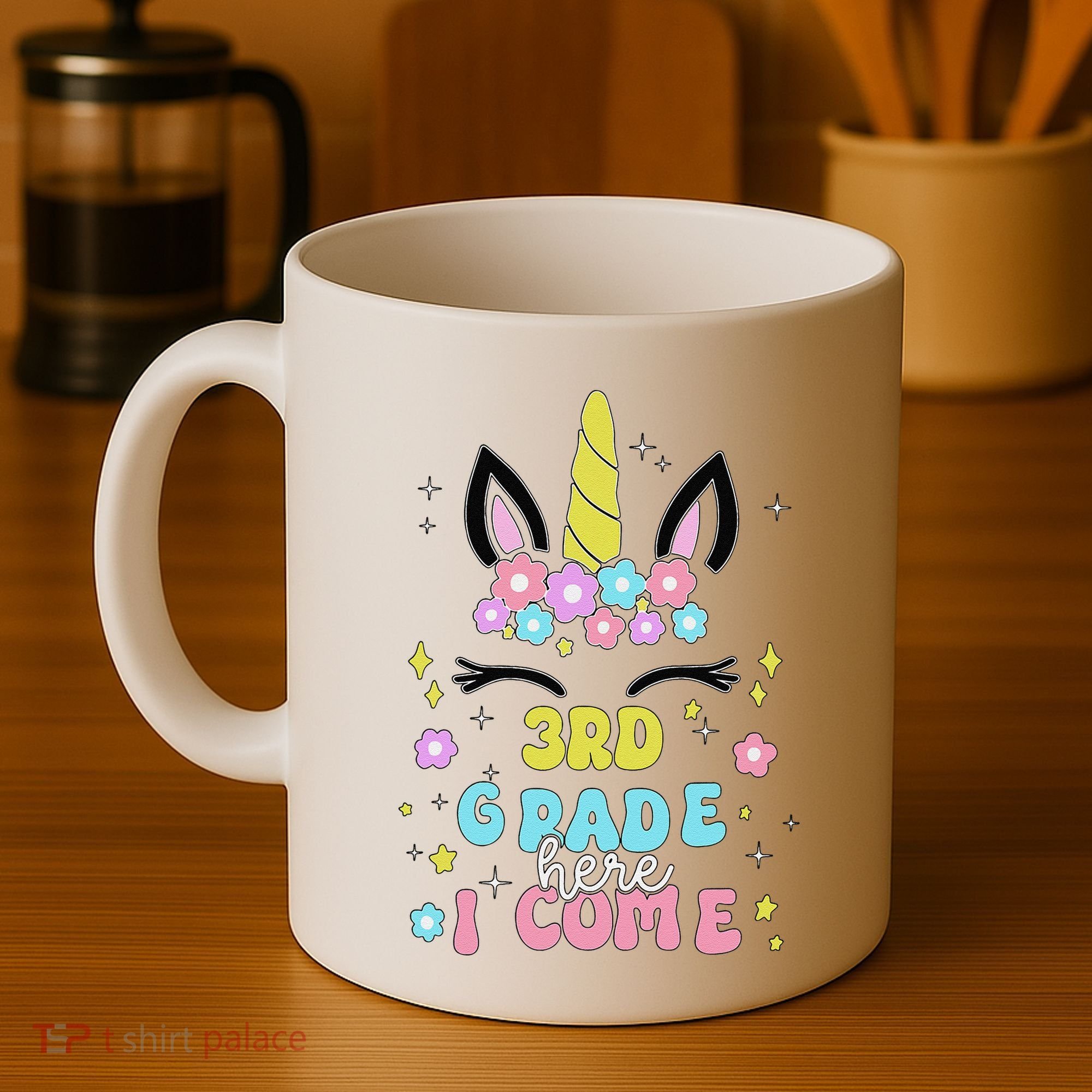 Third Grade Here I Come Unicorn Back To School Coffee Mug