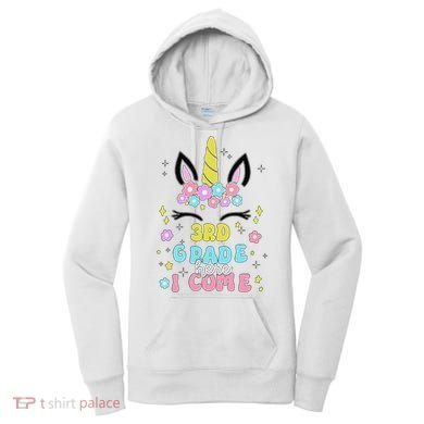 Third Grade Here I Come Unicorn Back To School Women's Hoodie