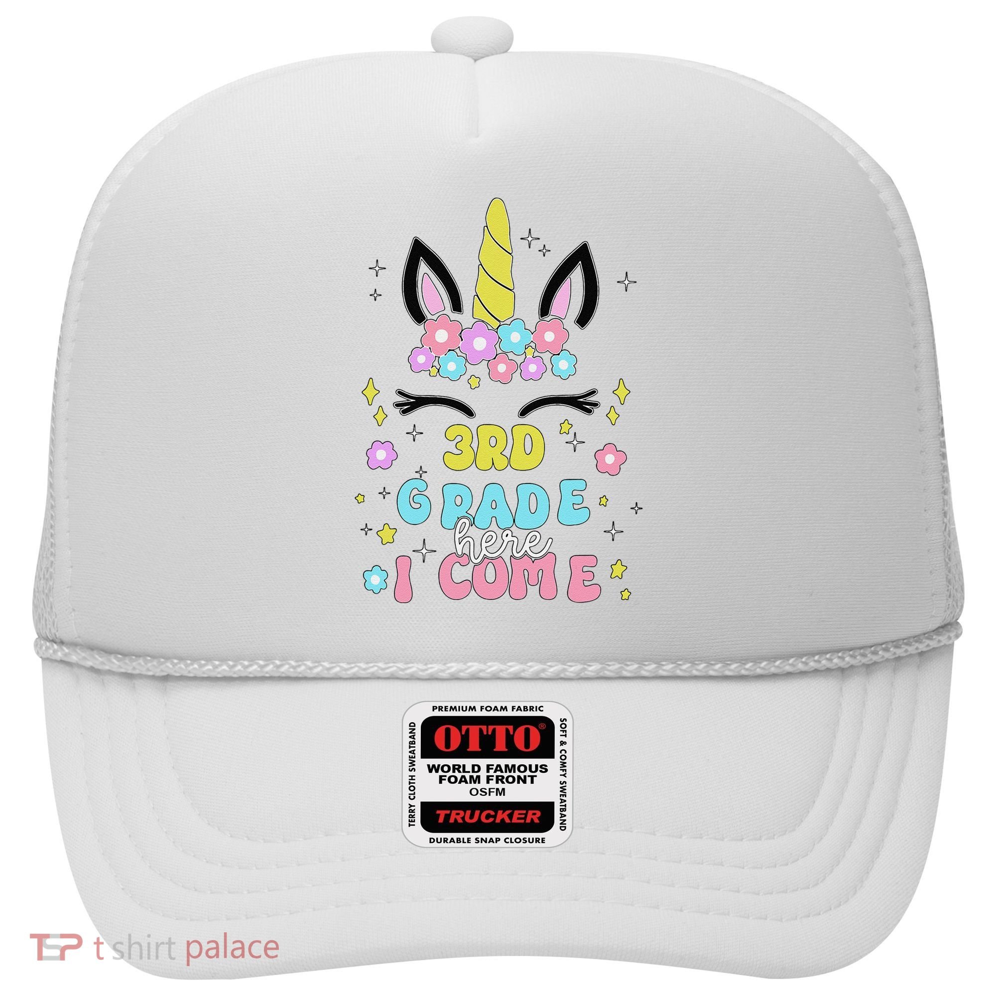 Third Grade Here I Come Unicorn Back To School Hat