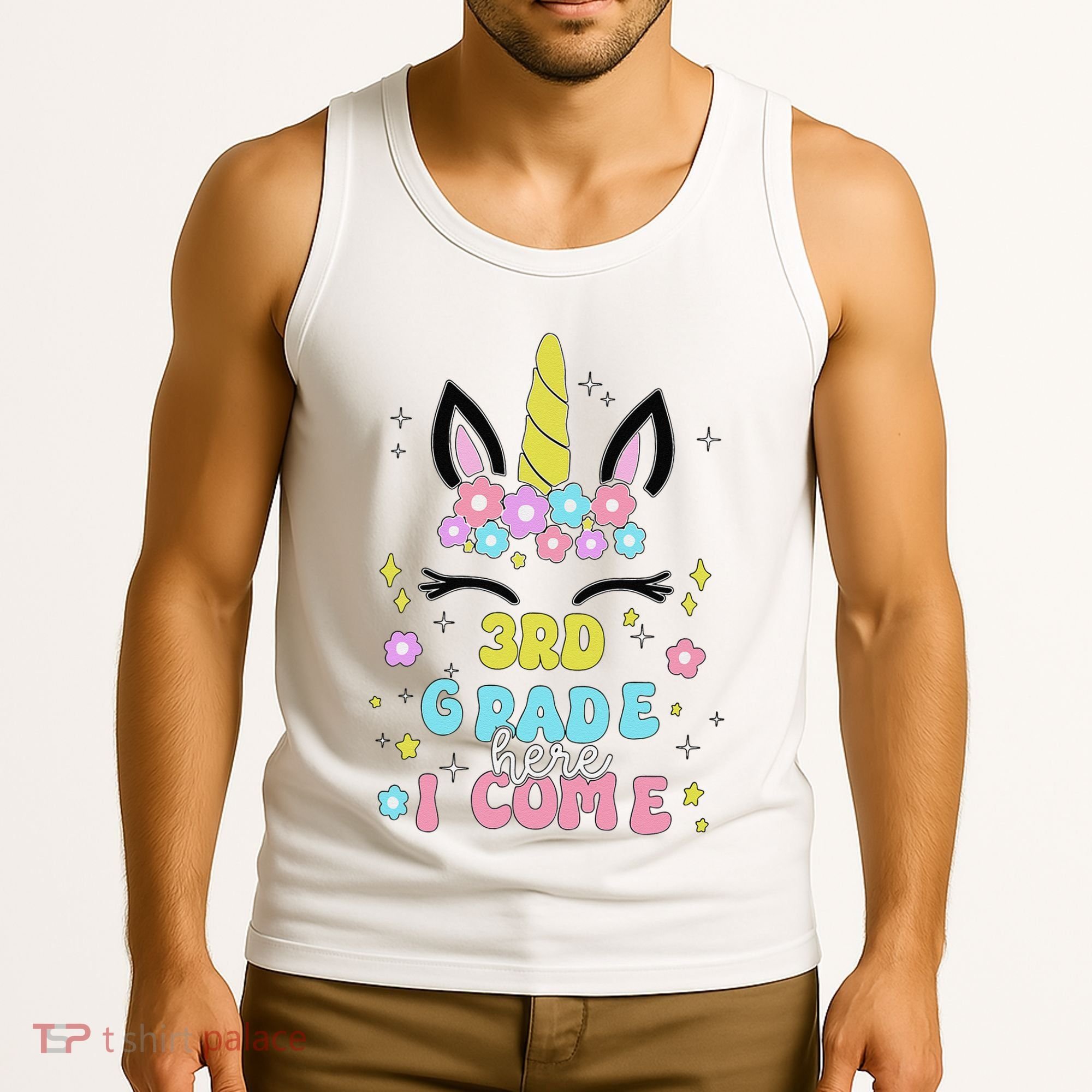 Third Grade Here I Come Unicorn Back To School Tank Top