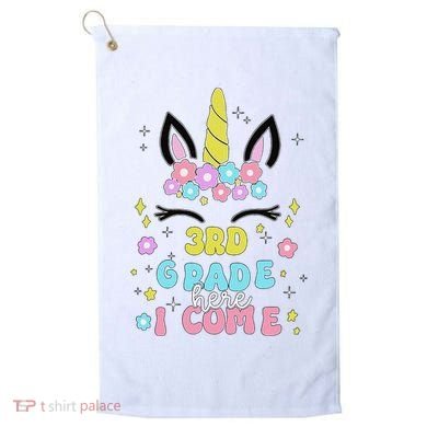Third Grade Here I Come Unicorn Back To School Golf Towel