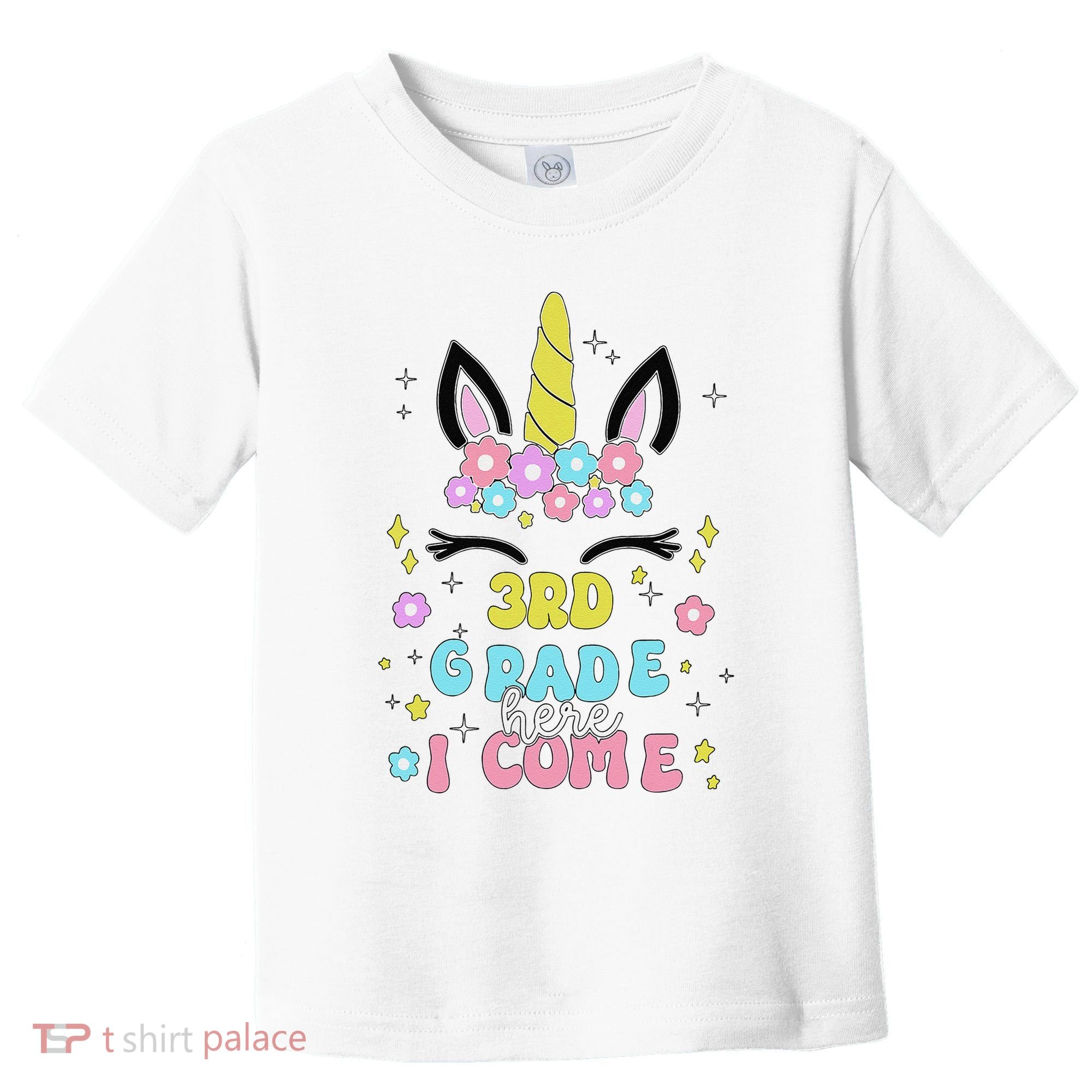 Third Grade Here I Come Unicorn Back To School Toddler T-Shirt