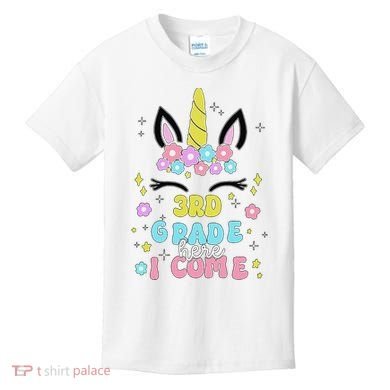 Third Grade Here I Come Unicorn Back To School Kids T-Shirt
