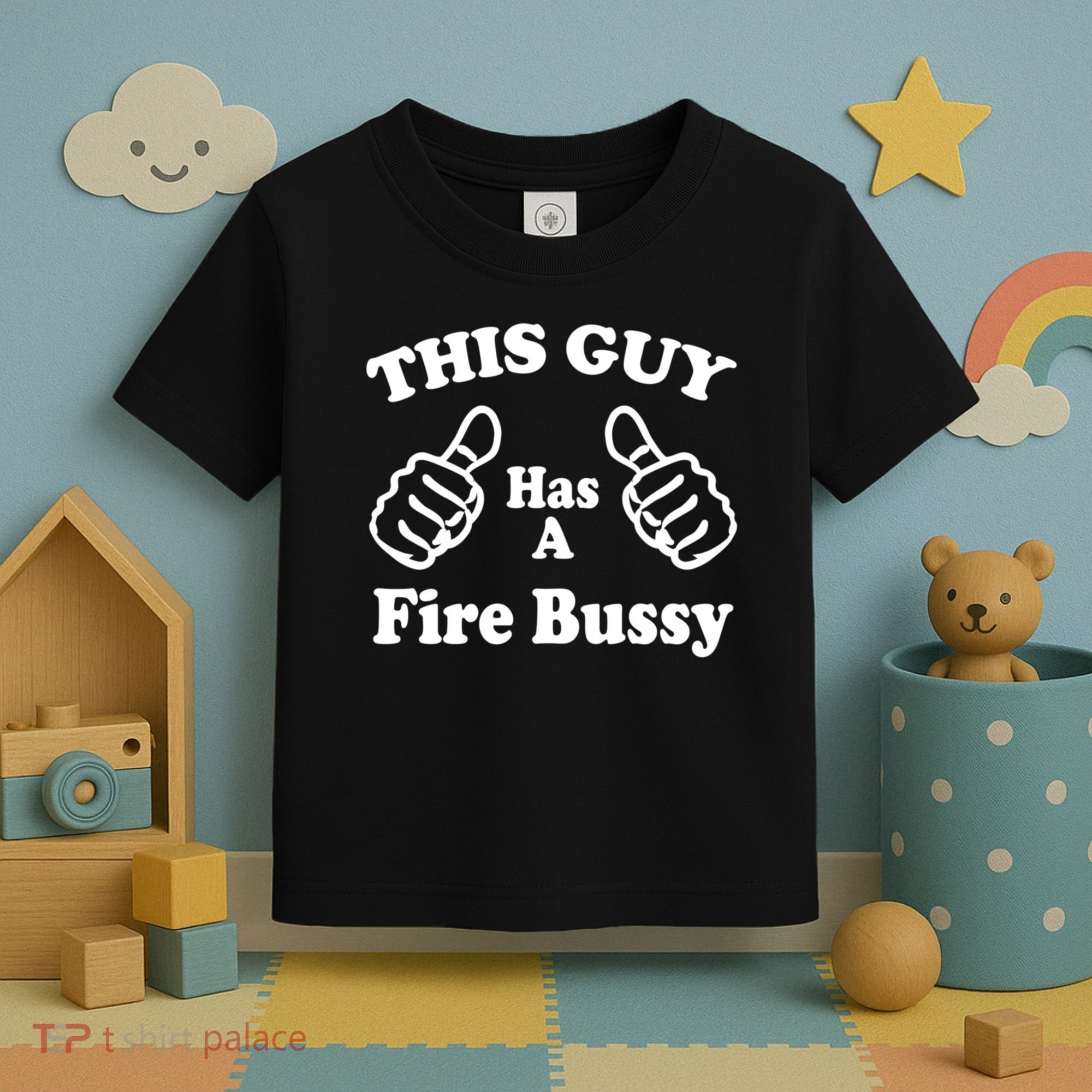 This Guy Has A Fire Bussy Funny Toddler T-Shirt