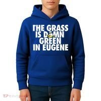 The Grass Is Damn Green In Eugene Kids Hoodie thumb 4