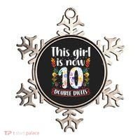 This Girl Is Now Double Digits 10 Year Old 10th Birthday Ornament thumb 0