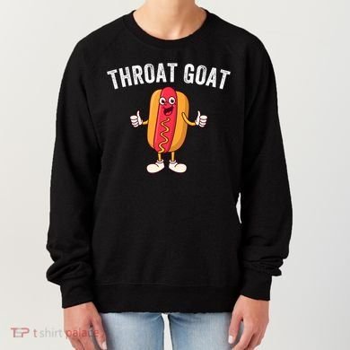 Throat Goat Inappropriate Comment Funny Gag Gift White Elephant Prank Gift Women's Sweatshirt