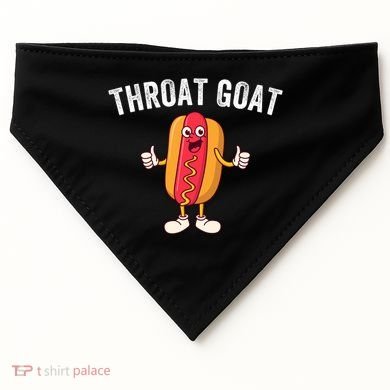 Throat Goat Inappropriate Comment Funny Gag Gift White Elephant Prank Gift USA-Made Doggie Bandana