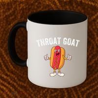 Throat Goat Inappropriate Comment Funny Gag Gift White Elephant Prank Gift Coffee Mug thumb 2