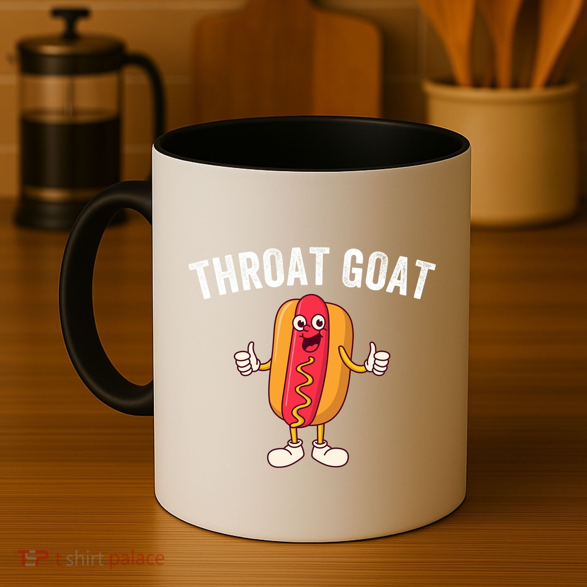 Throat Goat Inappropriate Comment Funny Gag Gift White Elephant Prank Gift Coffee Mug