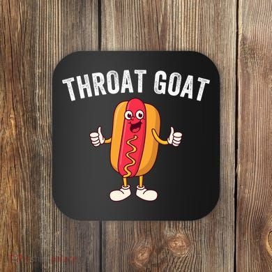 Throat Goat Inappropriate Comment Funny Gag Gift White Elephant Prank Gift Coaster
