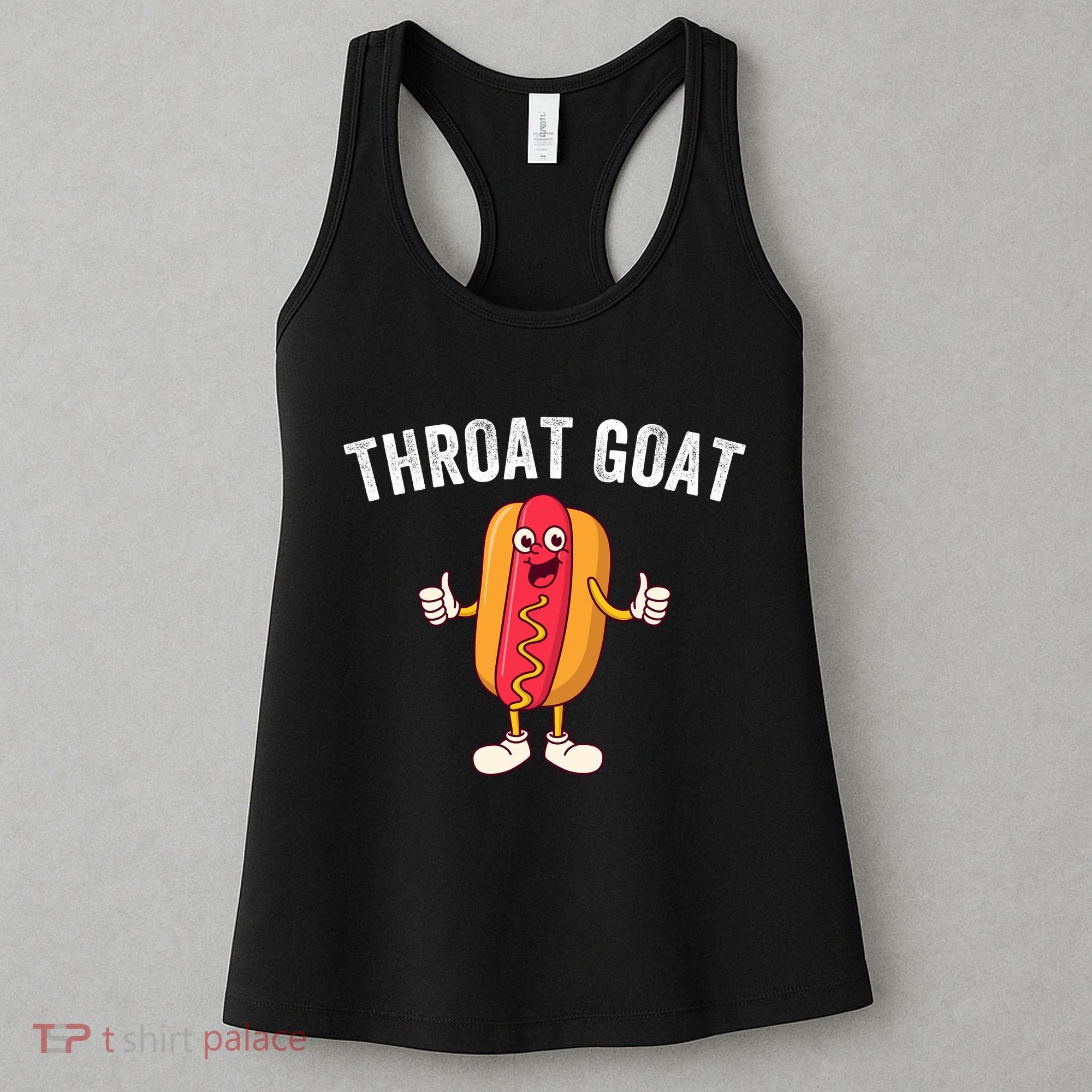 Throat Goat Inappropriate Comment Funny Gag Gift White Elephant Prank Gift Women's Tank Top