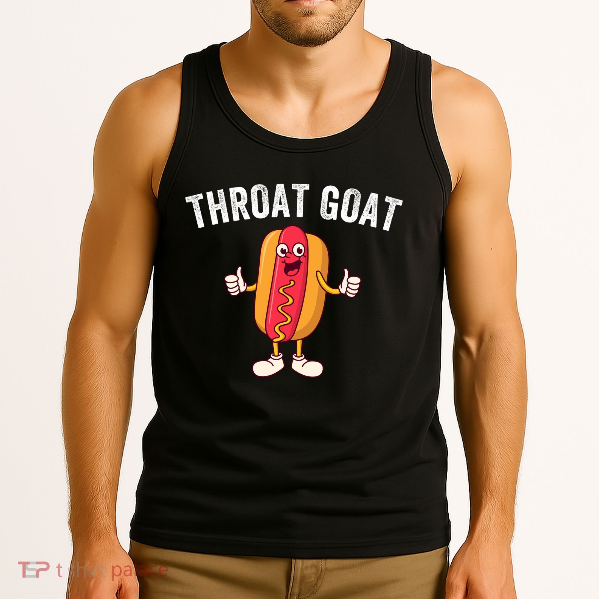 Throat Goat Inappropriate Comment Funny Gag Gift White Elephant Prank Gift Tank Top