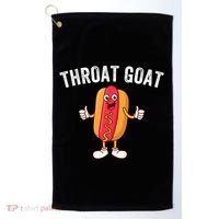 Throat Goat Inappropriate Comment Funny Gag Gift White Elephant Prank Gift Golf Towel thumb 0