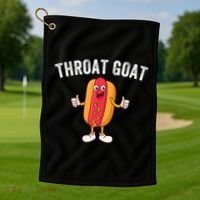 Throat Goat Inappropriate Comment Funny Gag Gift White Elephant Prank Gift Golf Towel thumb 1