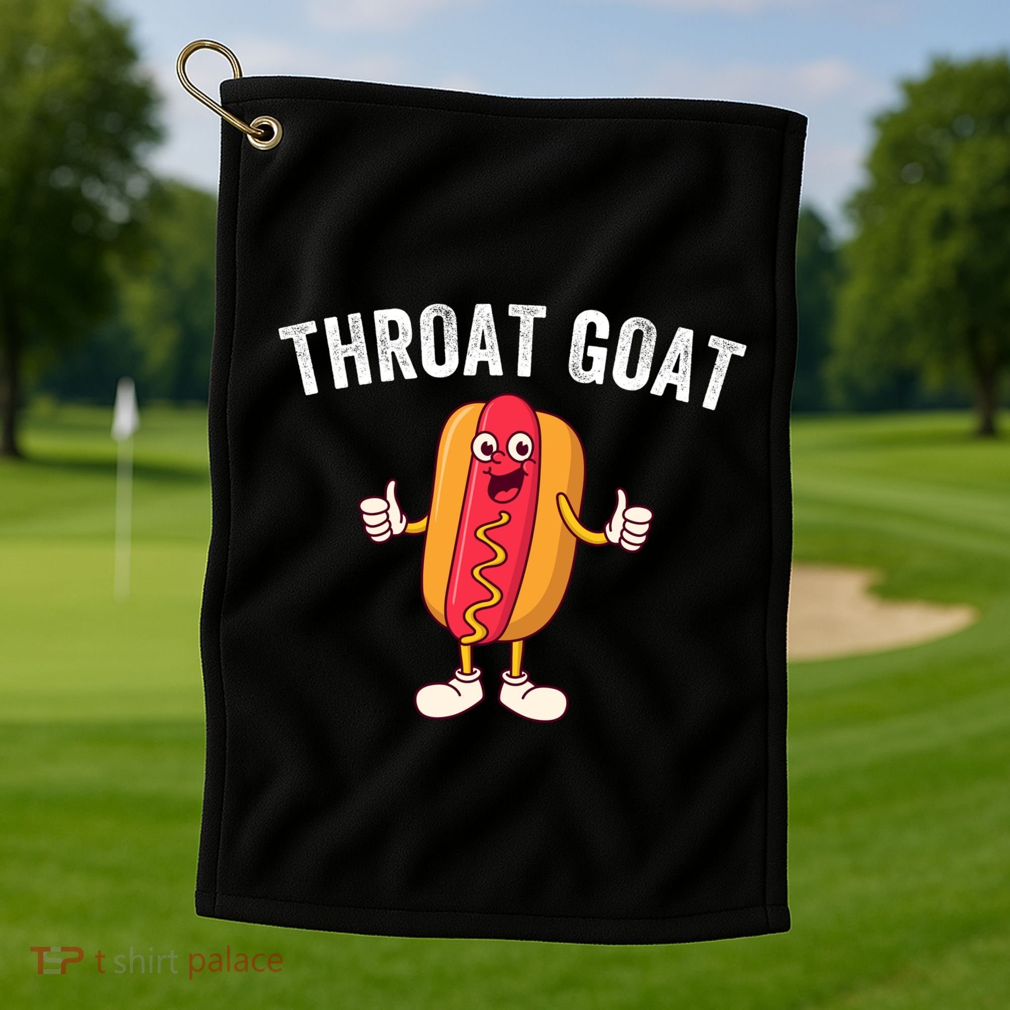 Throat Goat Inappropriate Comment Funny Gag Gift White Elephant Prank Gift Golf Towel
