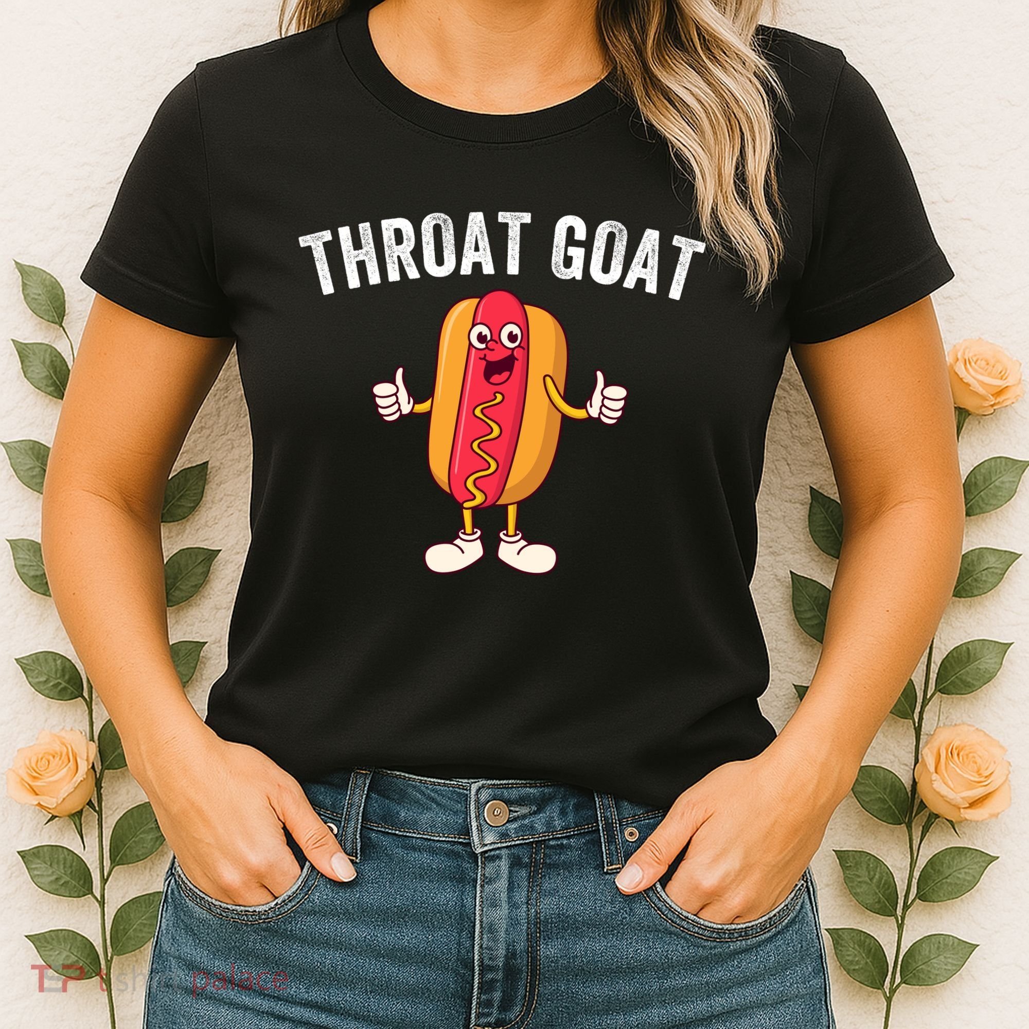 Throat Goat Inappropriate Comment Funny Gag Gift White Elephant Prank Gift Women's T-Shirt