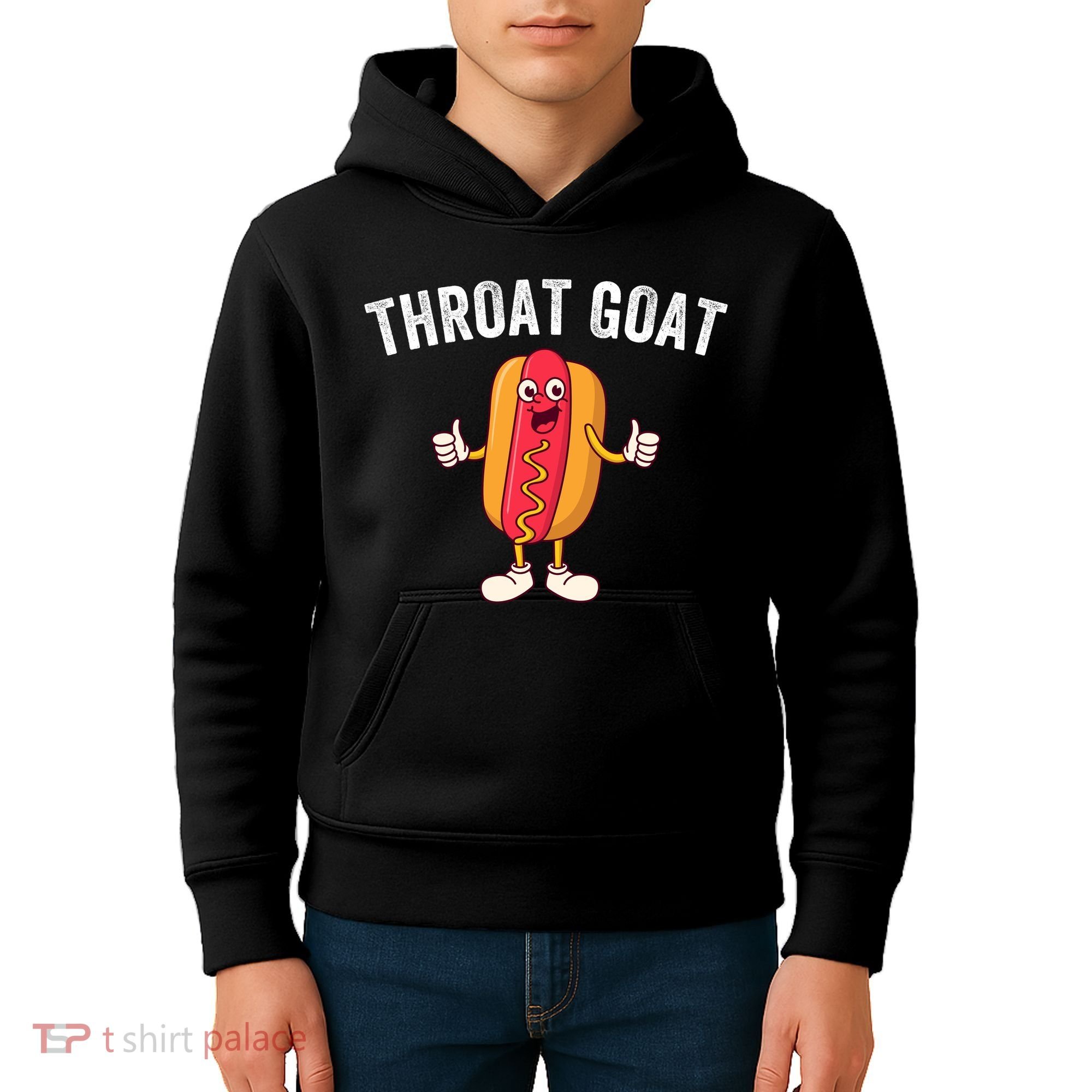 Throat Goat Inappropriate Comment Funny Gag Gift White Elephant Prank Gift Kids Hoodie