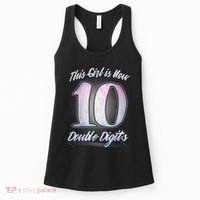 This Girl Is Now 10 Double Digits Birthday Gift Women's Tank Top thumb 0