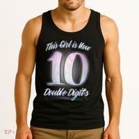 This Girl Is Now 10 Double Digits Birthday Gift Tank Top thumb 3